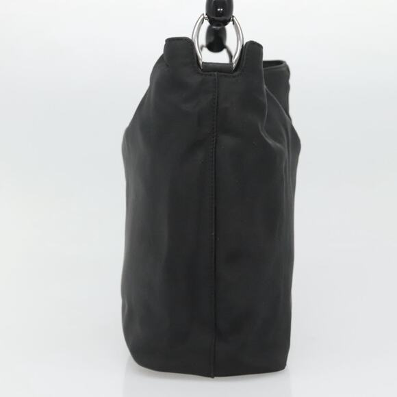 DIOR Maris Pearl Hand Bag Nylon Black Silver - Picture 5 of 12